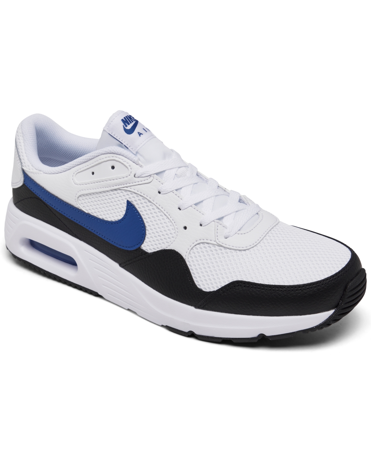 Shop Nike Men's Air Max Sc Casual Sneakers From Finish Line In White,game Royal,black