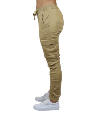 Women's Loose Fit Cotton Stretch Twill Cargo Joggers Set, 2 Pack