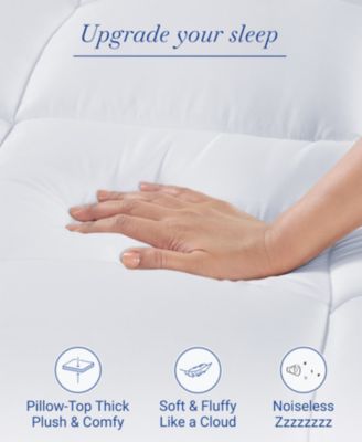 Extra Thick Cooling Mattress Topper Twin Size, Plush Pillow-Top Twin Mattress Topper by California Design Den