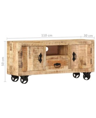 TV Stand Rough Mango Wood 43.3"x11.8"x19.7"