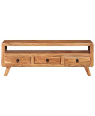TV Stand 43.3"x11.8"x15.7" Solid Wood Acacia