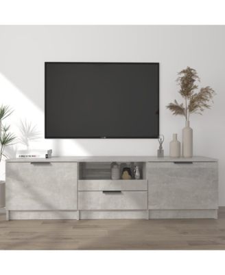 TV Stand Concrete Gray 55.1"x13.8"x15.7" Engineered Wood
