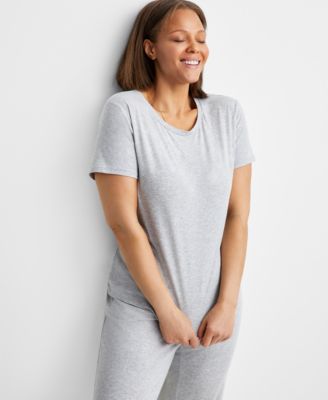 Women's Cotton Blend Short-Sleeve Sleep Tee XS-3X, Created for Macy's