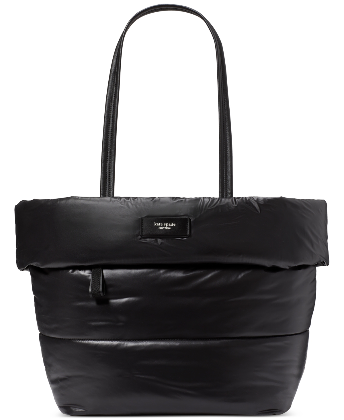 Kate Spade Puffed Puffy Fabric Large Tote In Black