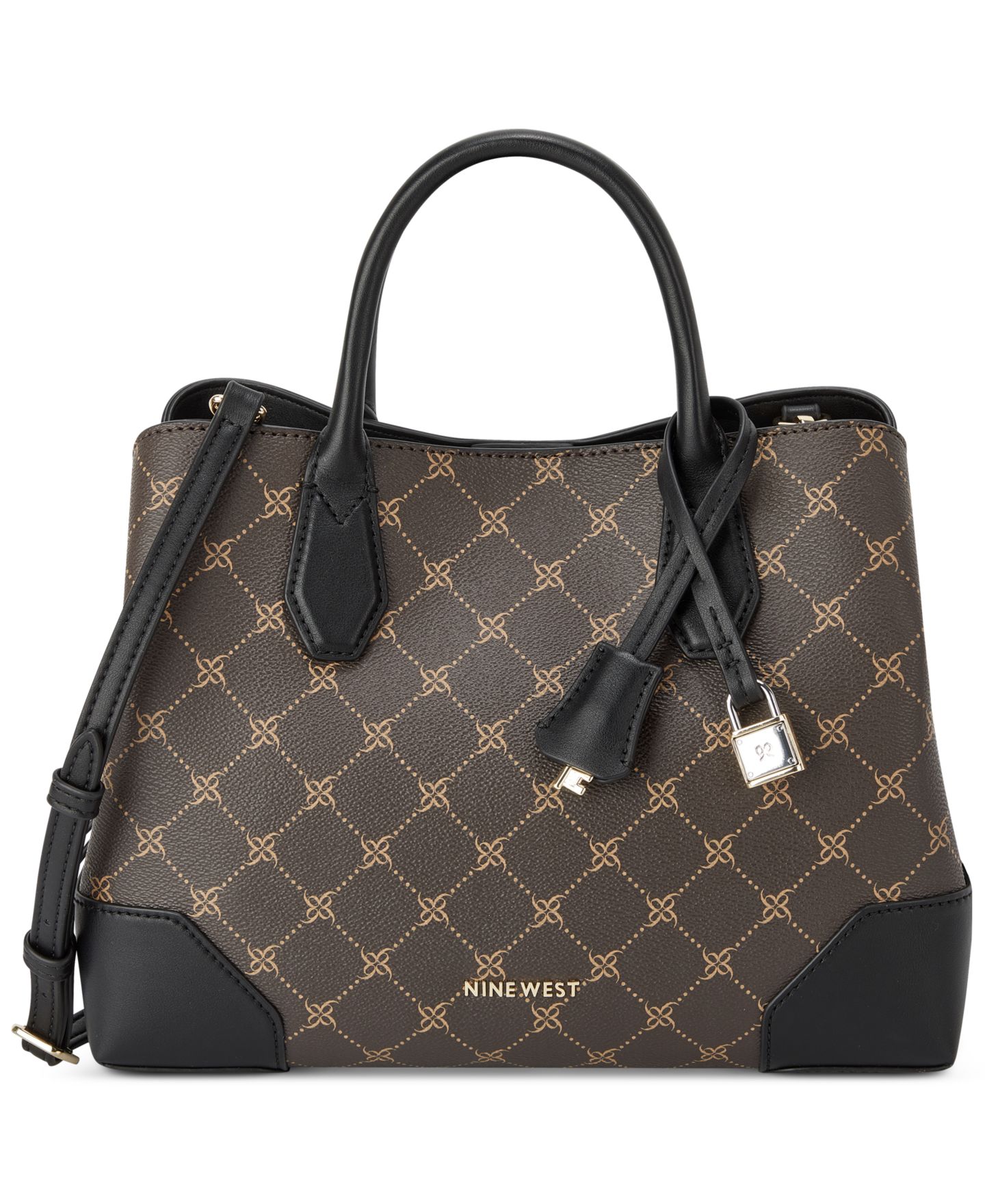 Женская сумка Nine West Brooklyn Jet Set Satchel, цвет: Чёрный — фото 6