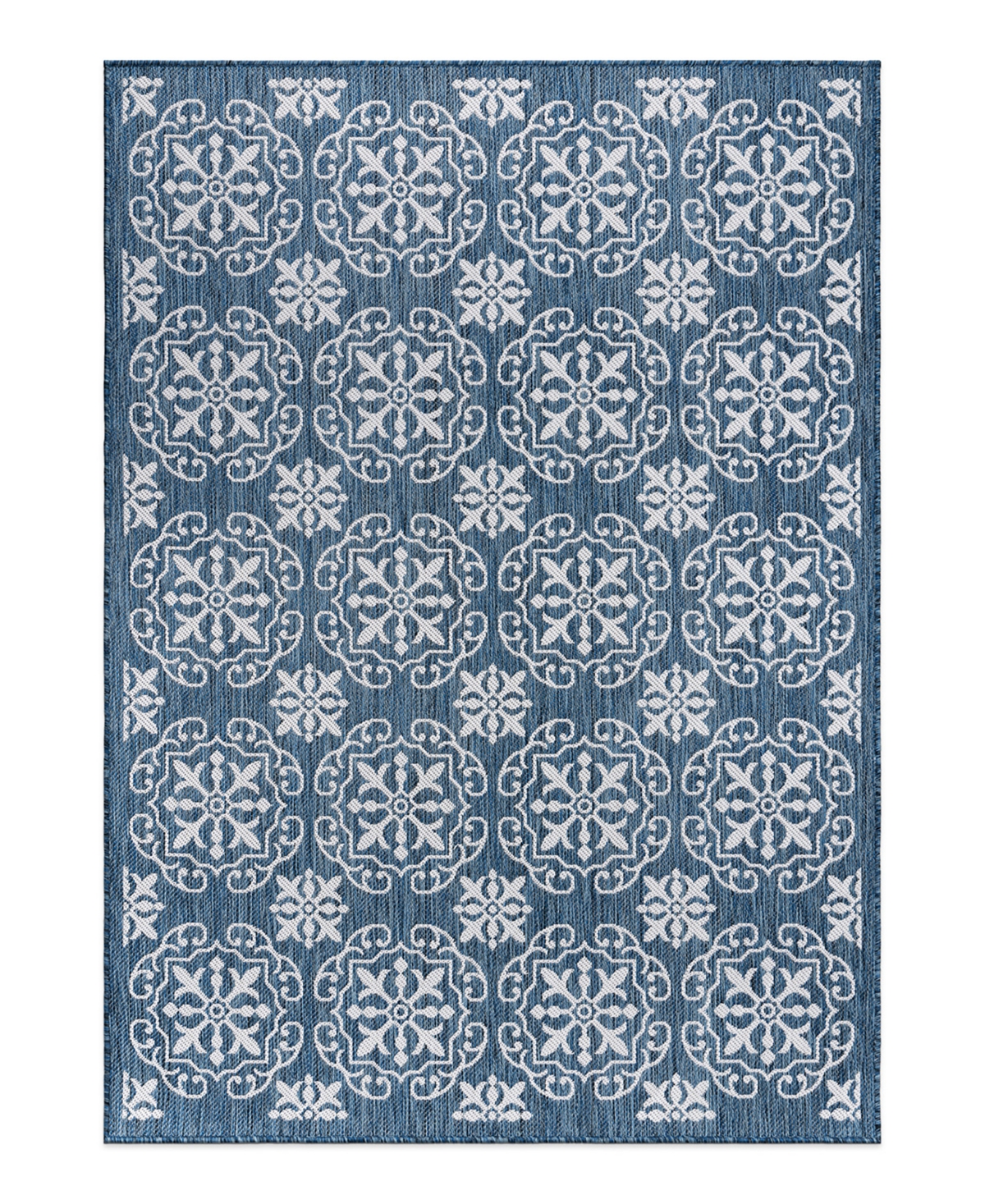 Main Street Rugs Bays Outdoor 119 7'10" X 10' Area Rug In Blue