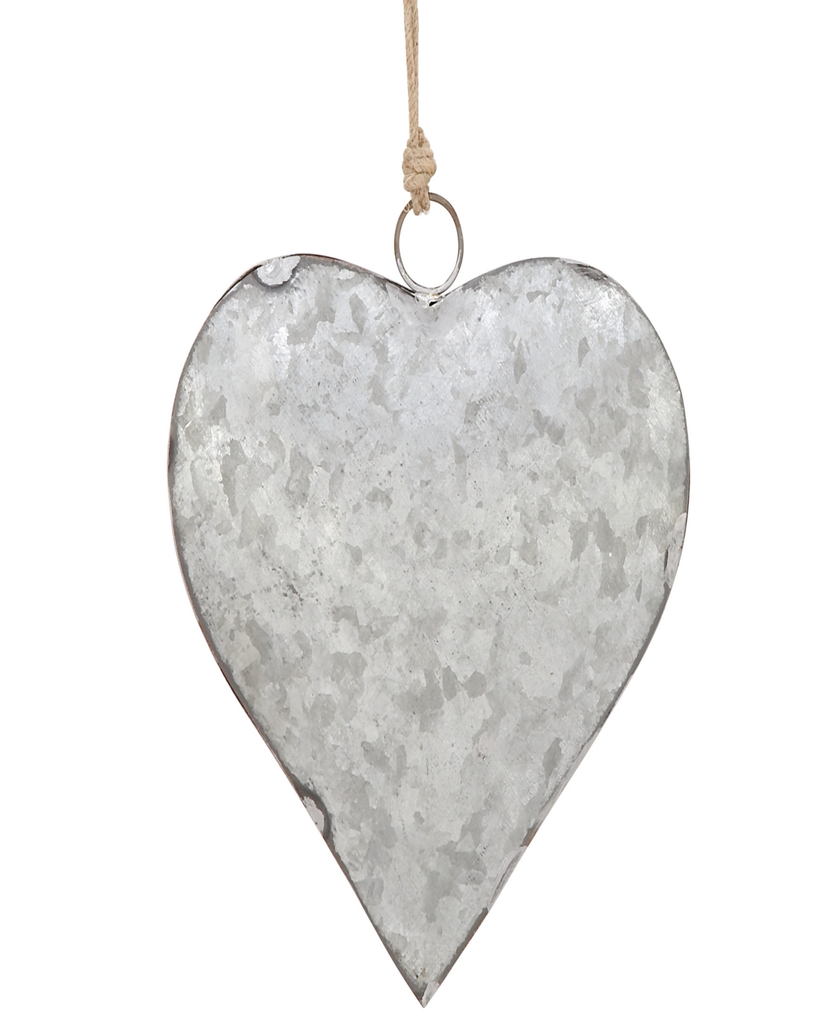 Rosemary Lane Metal Heart Tibetan Inspired Decorative Bell With Hanging Rope, Set Of 3 12", 17", 21"h In Gray