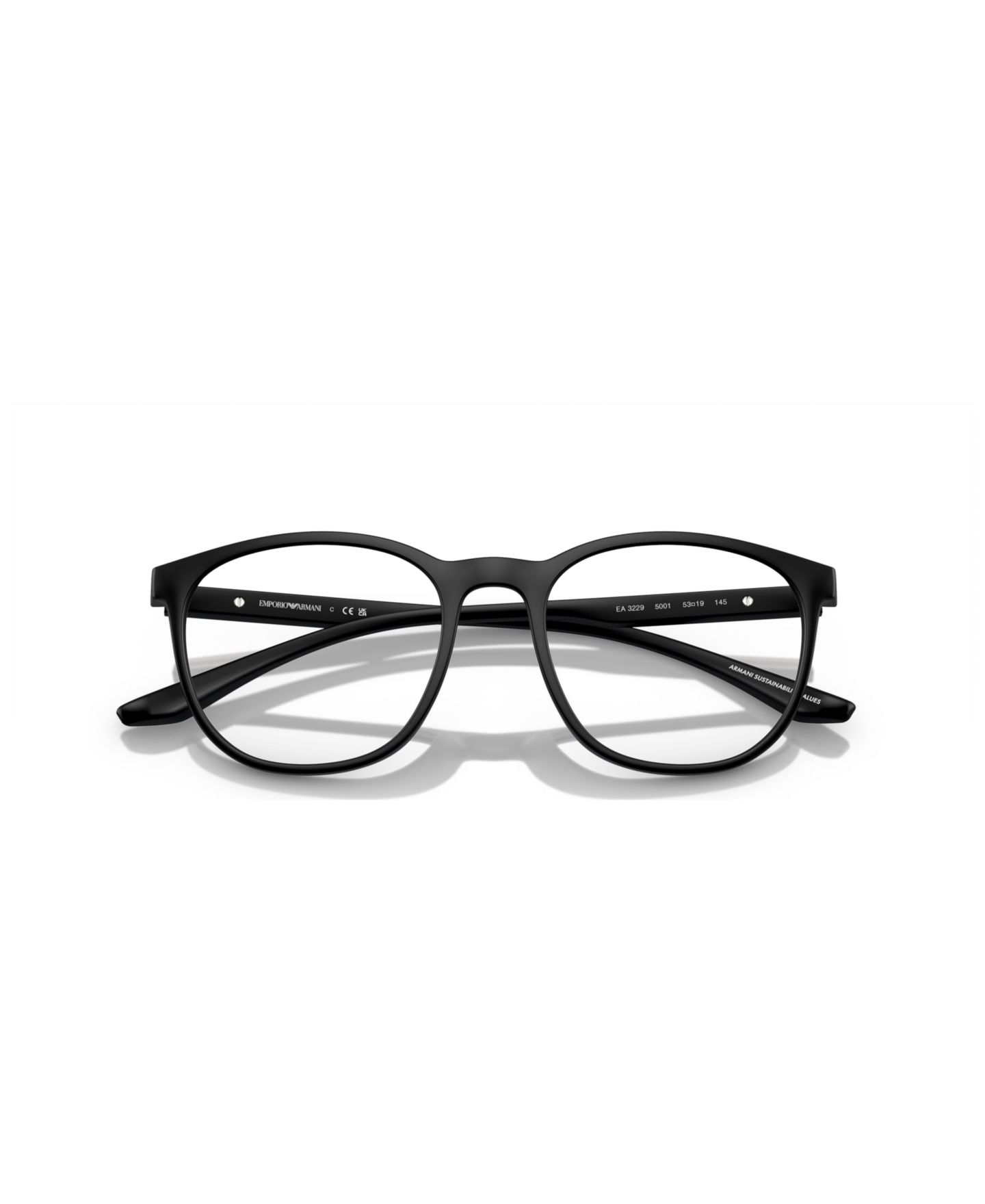 Мужские очки Emporio Armani Man Panthos Plastic EA3229 Eyeglasses, цвет: Матовый чёрный — фото 5