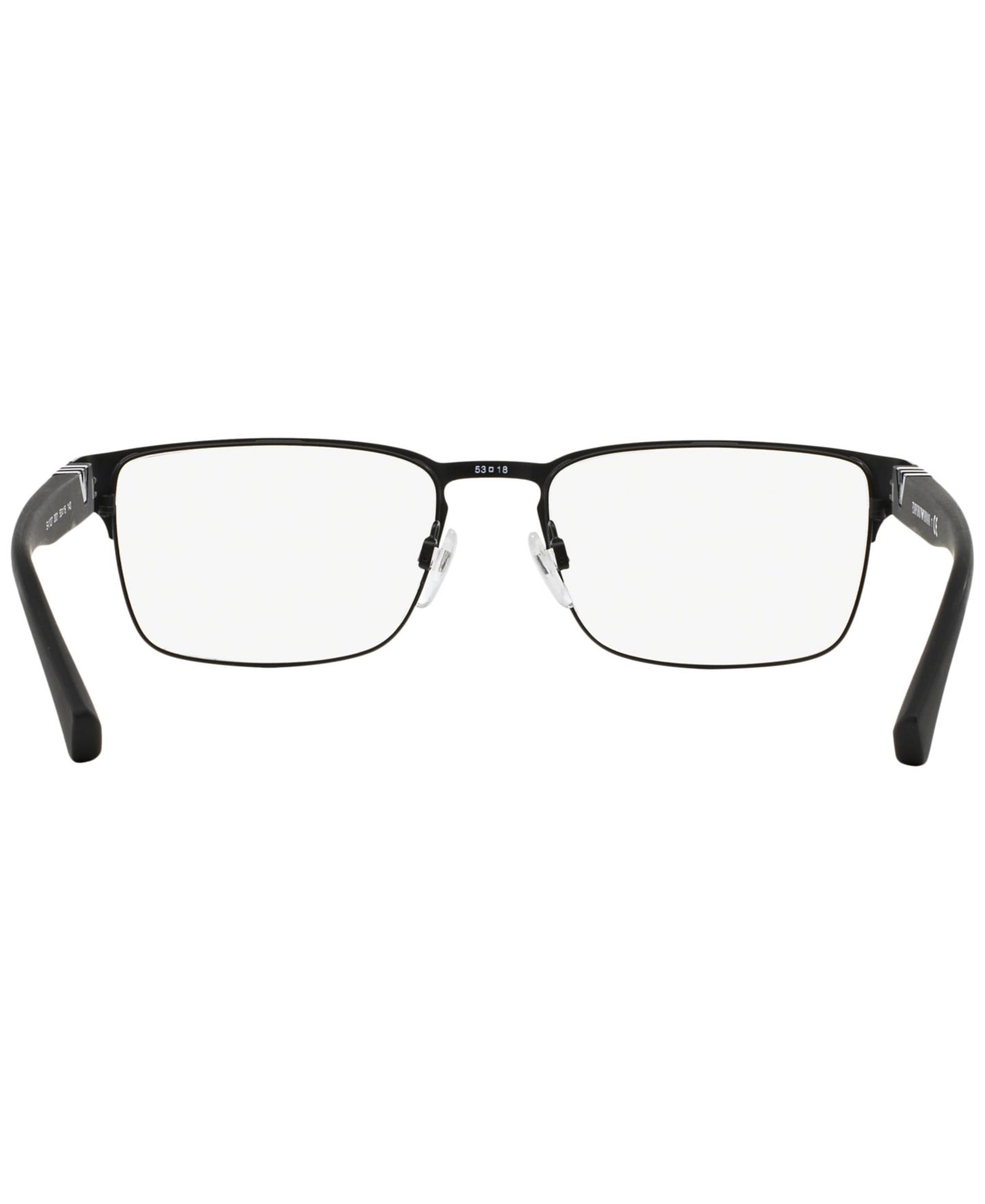 Мужские очки Emporio Armani Man Square Metal EA1027 Eyeglasses, цвет: Матовый чёрный — фото 10