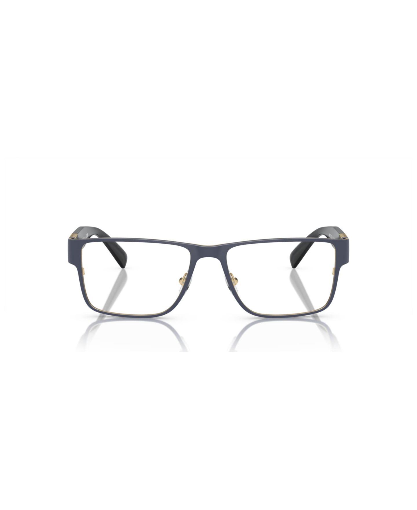 Мужские очки Versace Man Rectangle Metal VE1274 Eyeglasses, цвет: Чёрный — фото 4