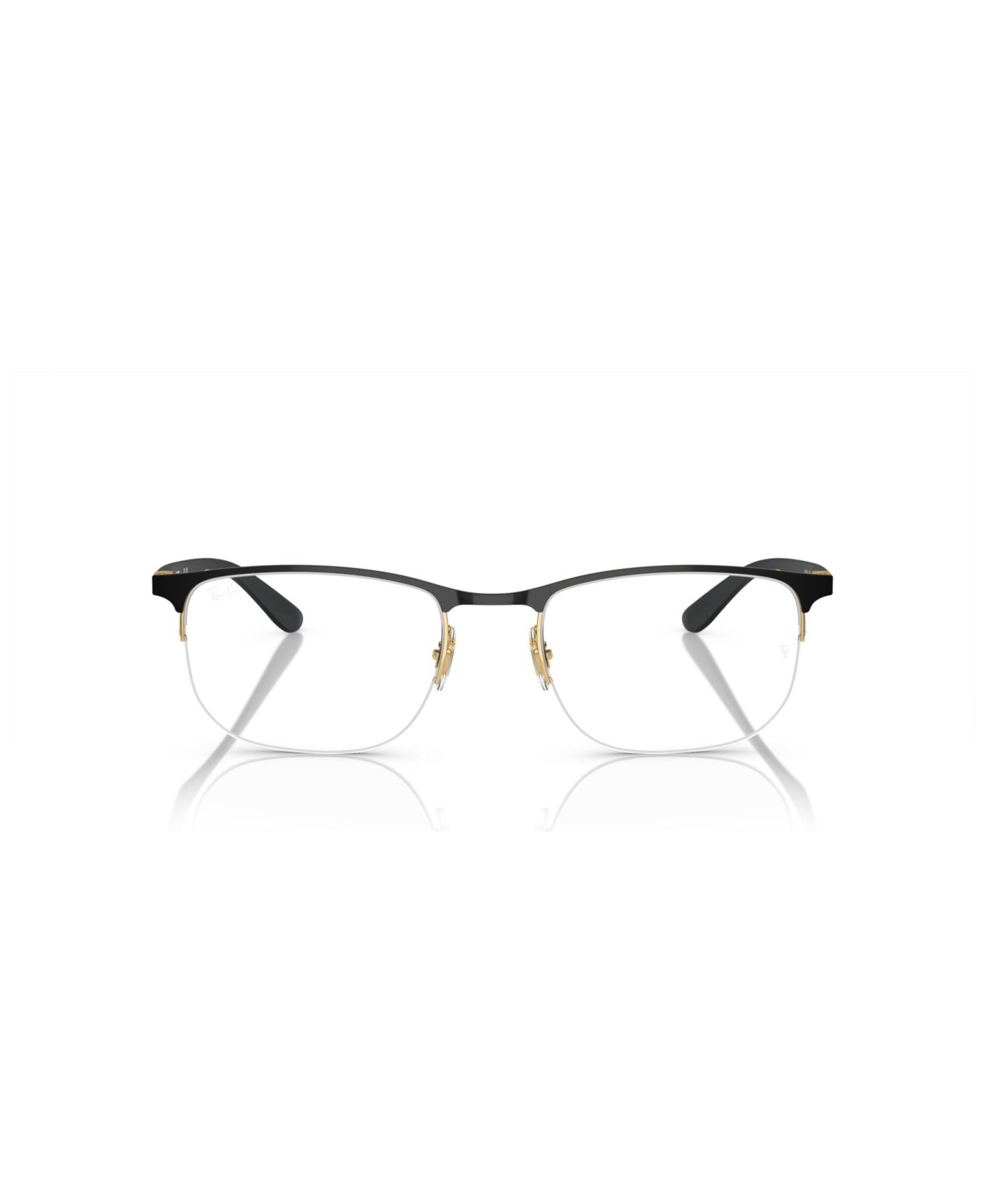 Очки Ray-Ban Unisex Irregular Metal RB6513 Optics Eyeglasses, цвет: Чёрный золотой — фото 3