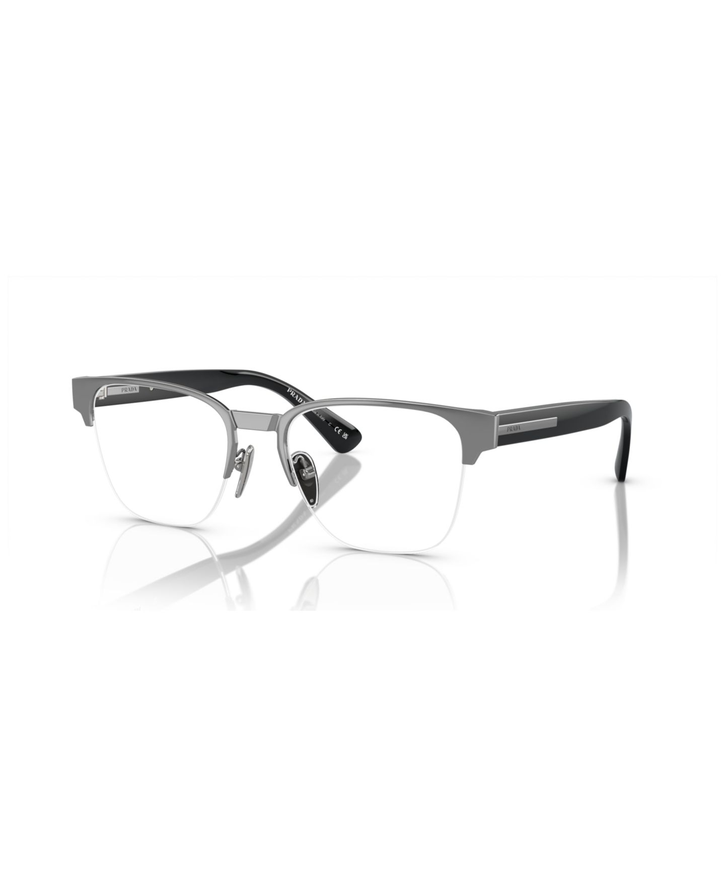 Мужские очки PRADA Man Pillow Metal PR A52V Eyeglasses, цвет: Графитовый металлик — фото 1