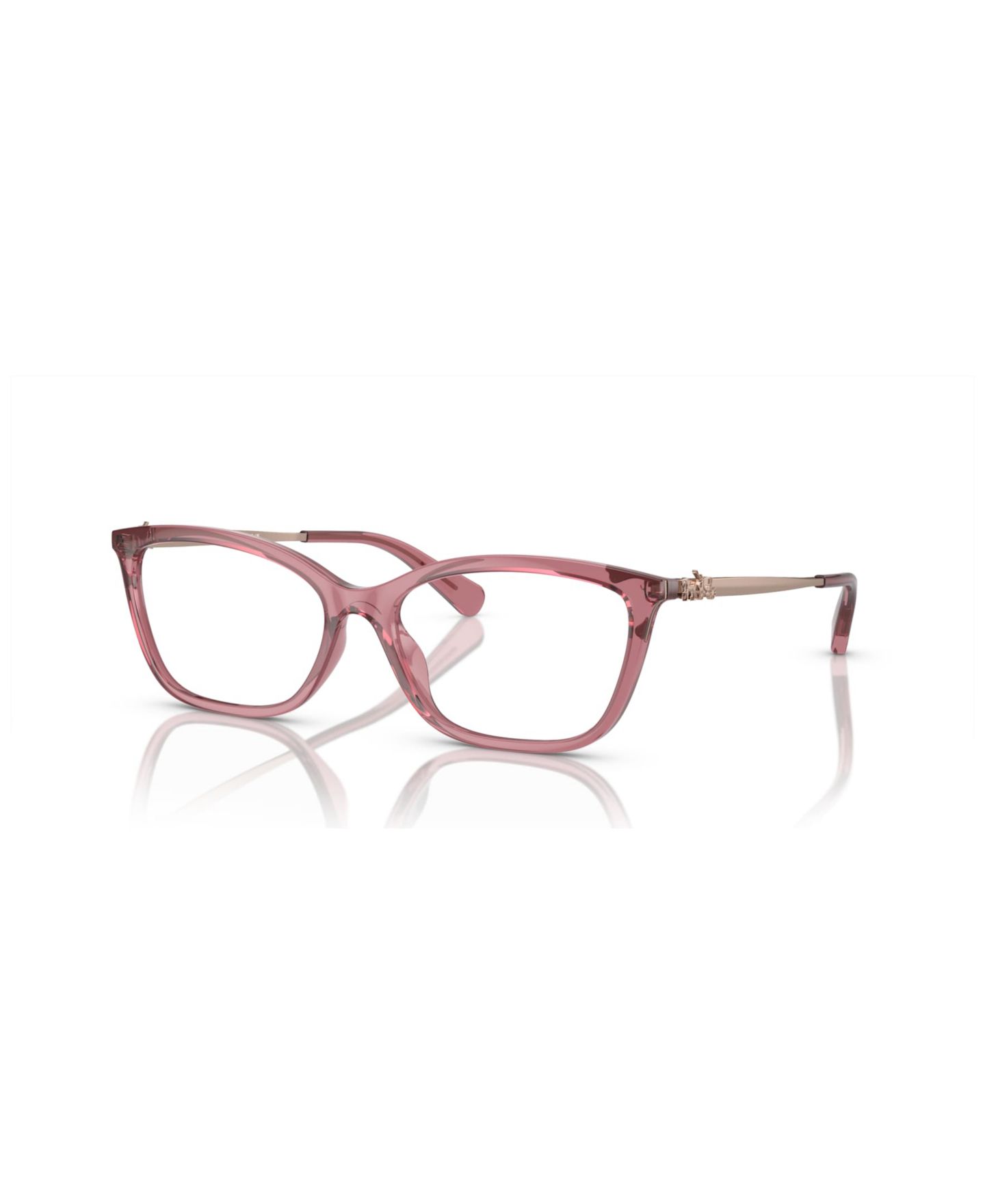 Женские очки Coach Woman Cat Eye Plastic HC6146U Eyeglasses, цвет: Прозрачный ягодный — фото 1