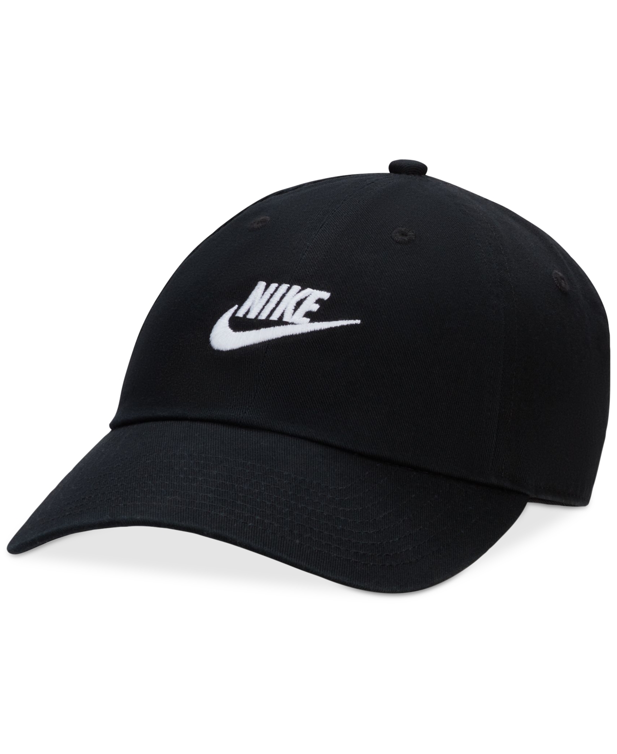 Nike Men's Club Logo Embroidered Cap In Black,white