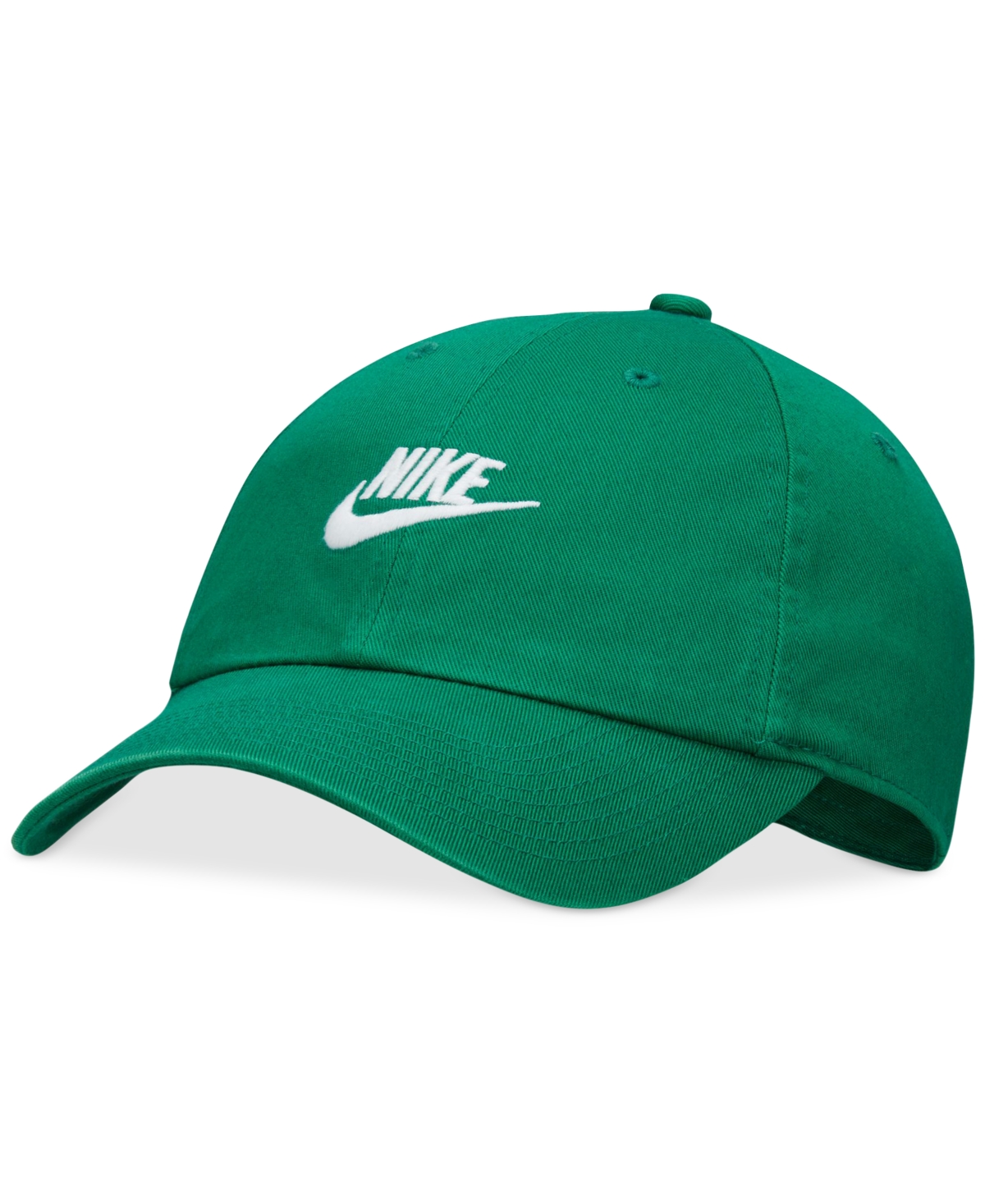 Shop Nike Men's Club Logo Embroidered Cap In Malachite,white
