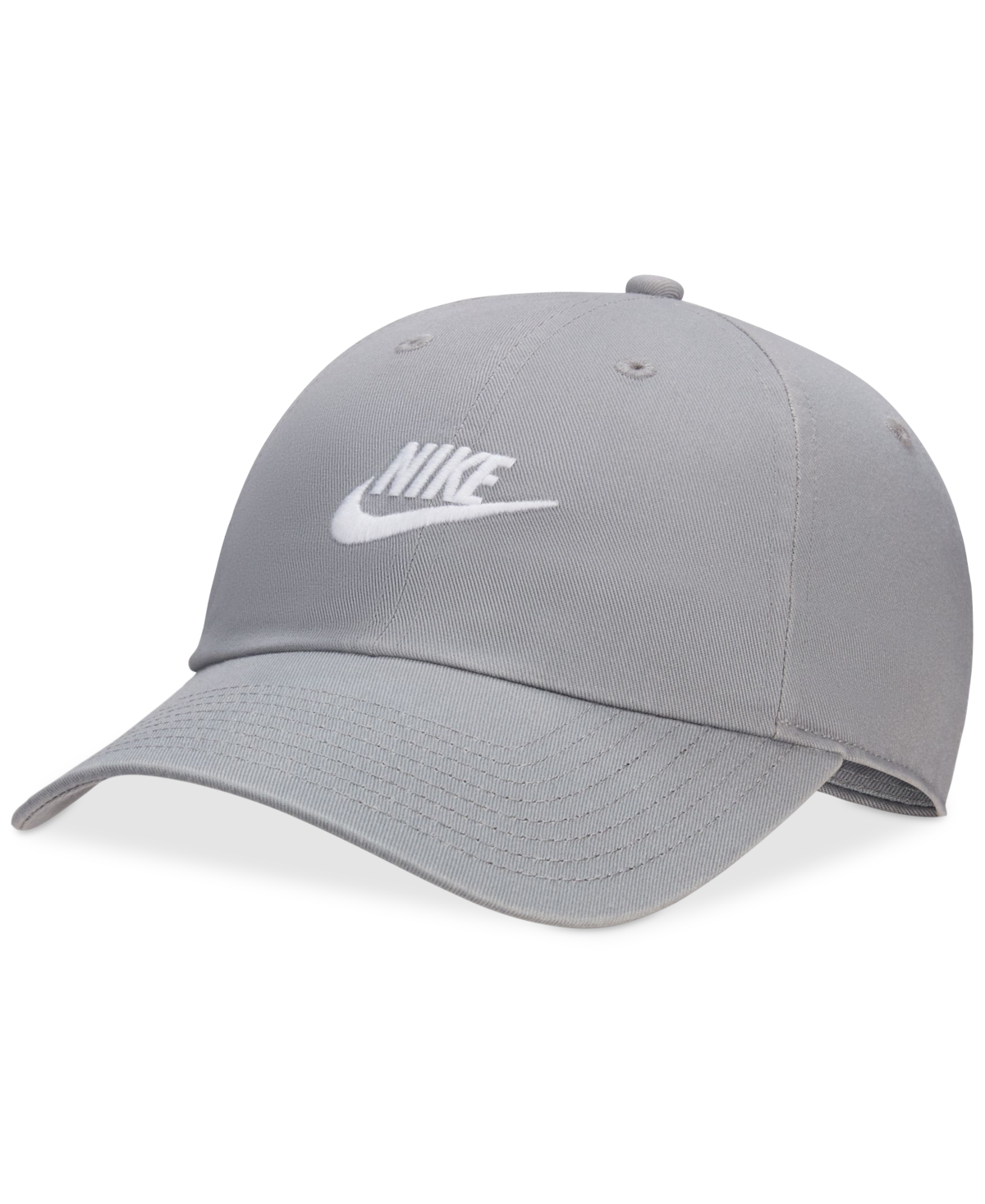 Nike Unisex Club Logo Embroidered Cap In Particle Grey,white