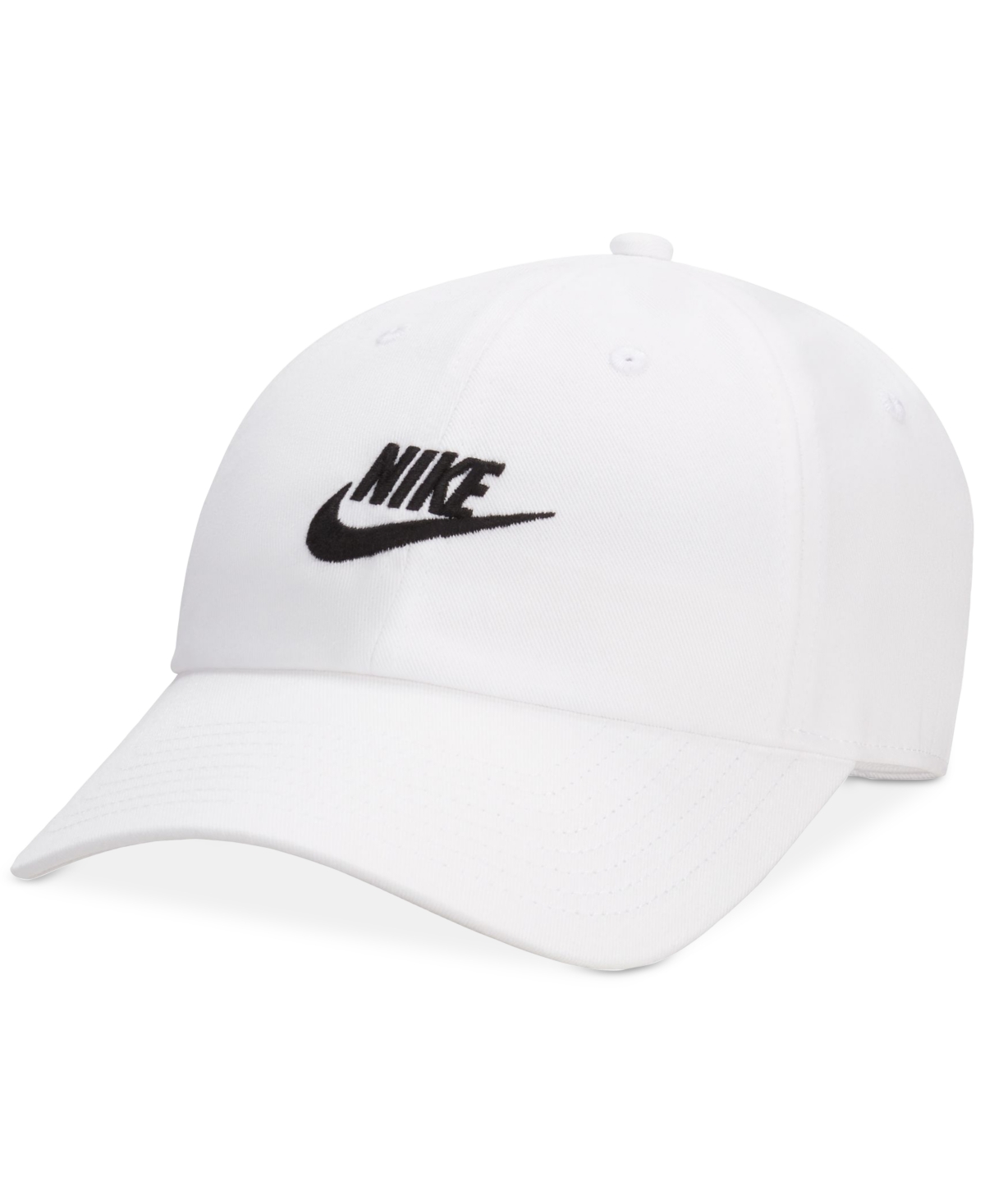 Nike Men's Club Logo Embroidered Cap In White,black