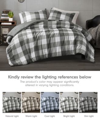 Jonah Plaid Check 3-Pc. Comforter Set, Full/Queen