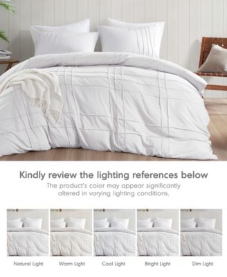Porter Washed Pleated 3-Pc. Duvet Cover Set, Queen