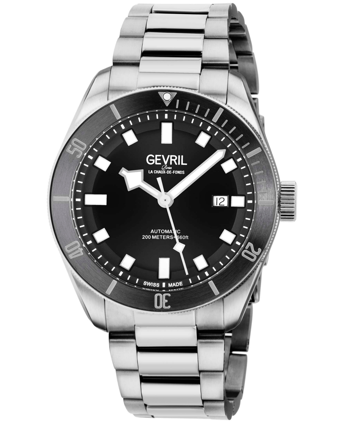 Gevril Men's Swiss Automatic Yorkville Silver-tone Stainless Steel Watch 43mm
