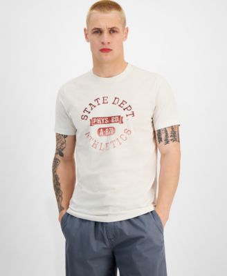 Sun + Stone - Men's Cori Short Sleeve Crewneck Varsity Graphic T-Shirt
