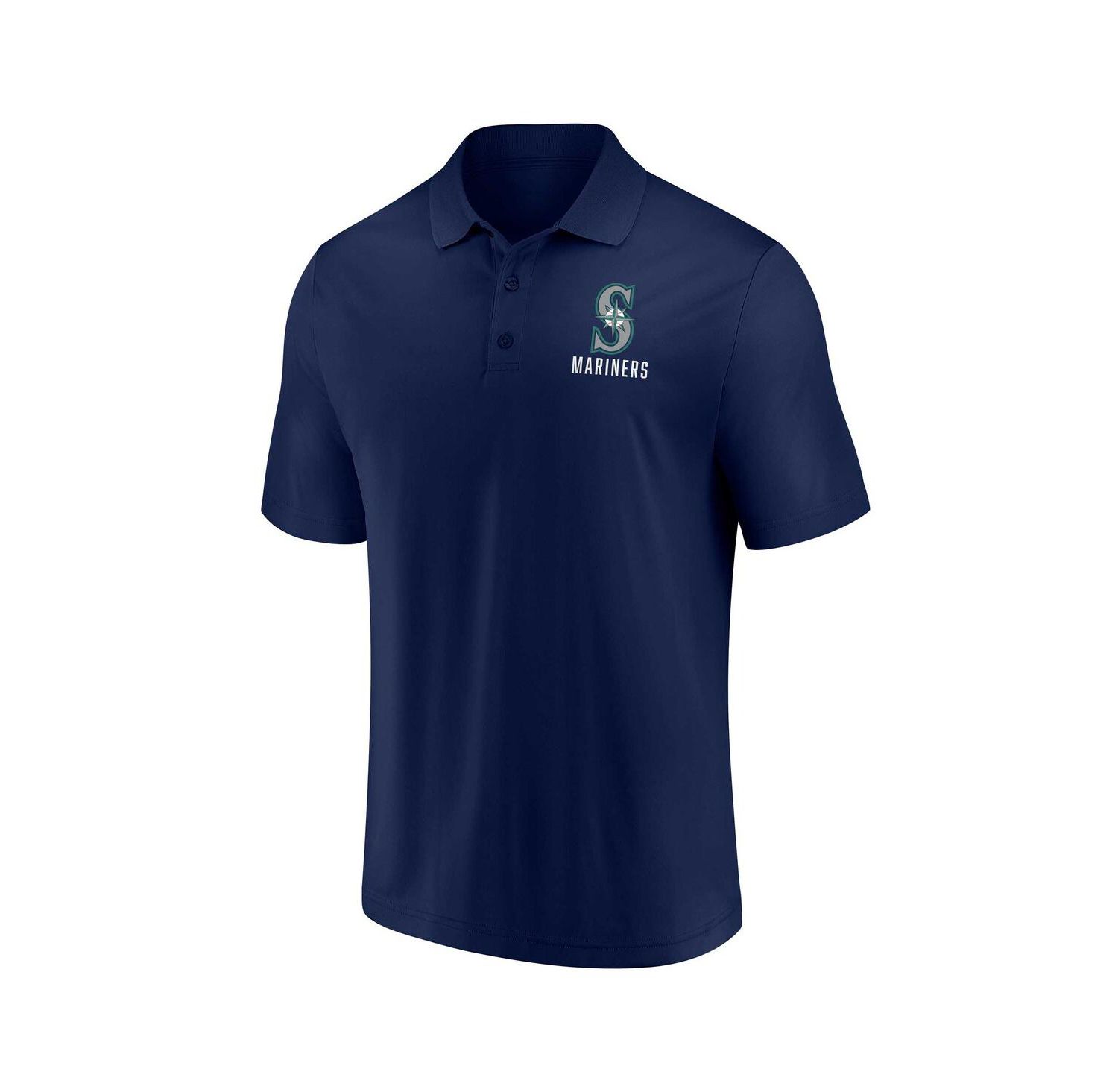 Men's Navy, White Seattle Mariners Two-Pack Logo Lockup Polo Shirt Set
