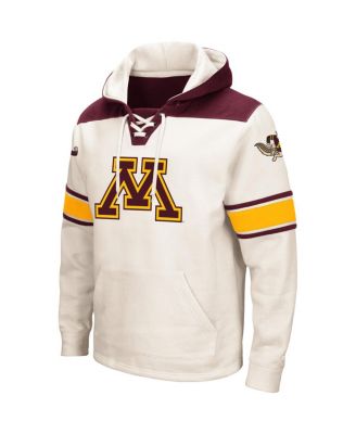 Men's Cream Minnesota Golden Gophers 2.0 Lace-Up Pullover Hoodie
