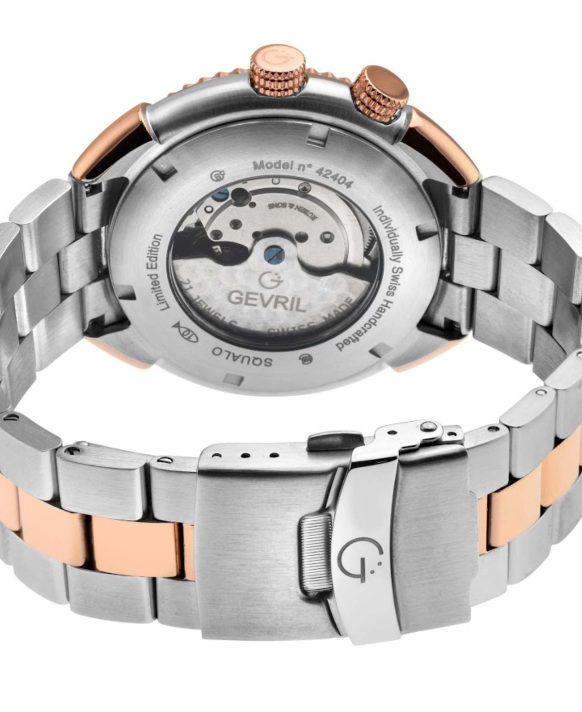 Shop Gv2 By Gevril Men's Squalo Two-tone Stainless Steel Watch 46mm In Silver