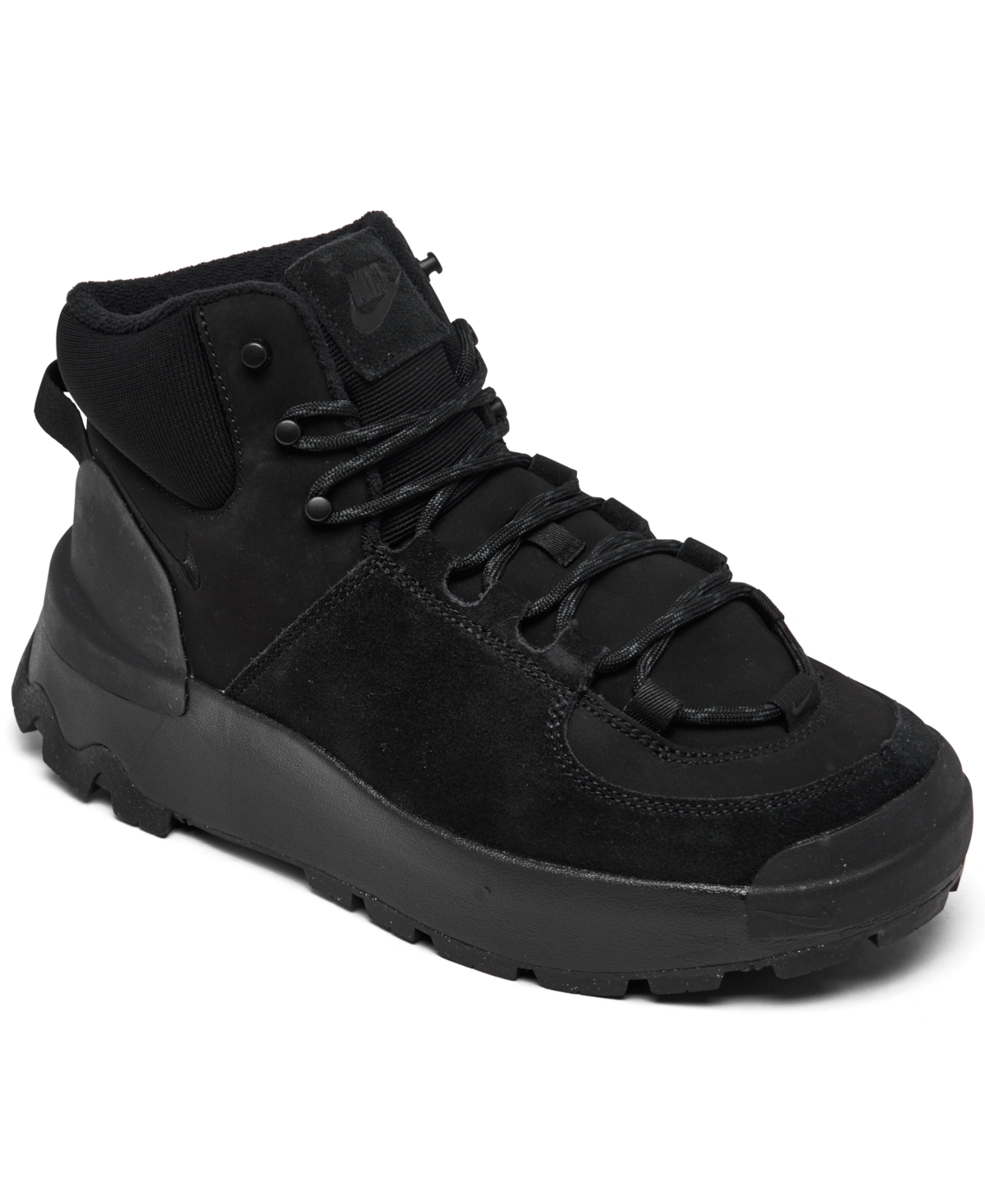 Nike Women's City Classic Sneaker Boots From Finish Line In Black/black/black/anthracite 