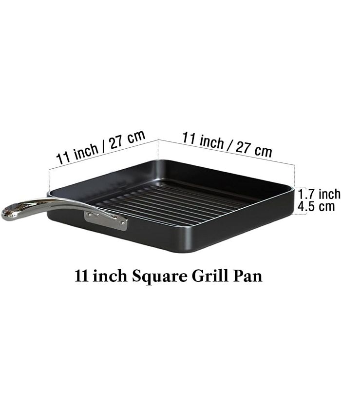 Cooks Standard Hard Anodized Nonstick Square Grill Pan, 11 x 11Inch