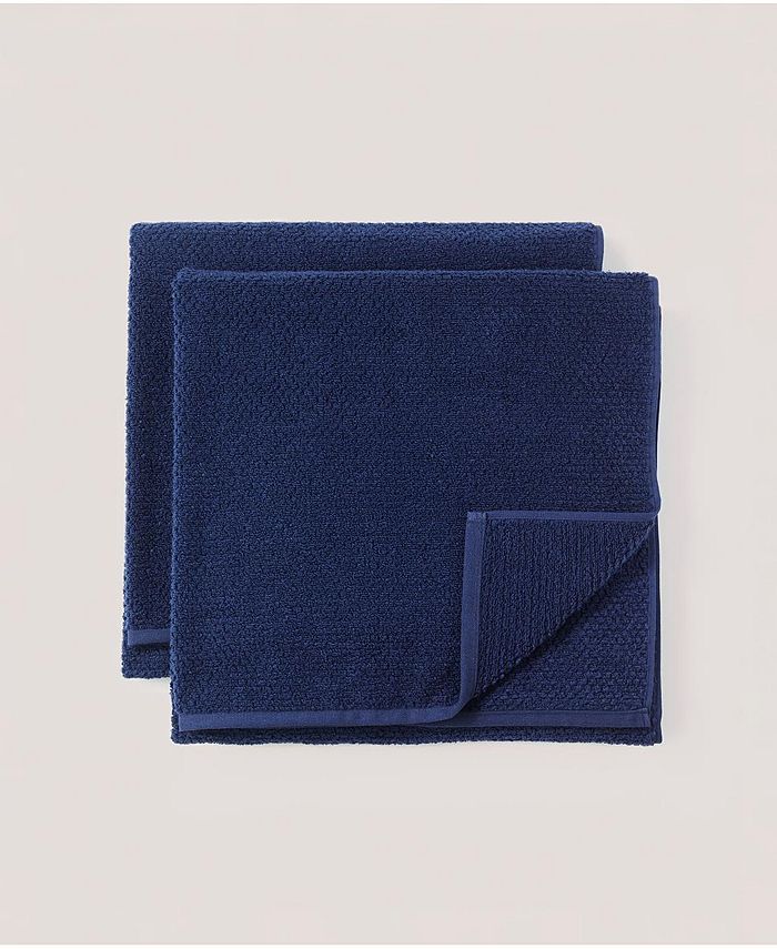 Pact Organic Cotton Airy Waffle Bath Sheet 2Pack Macy's