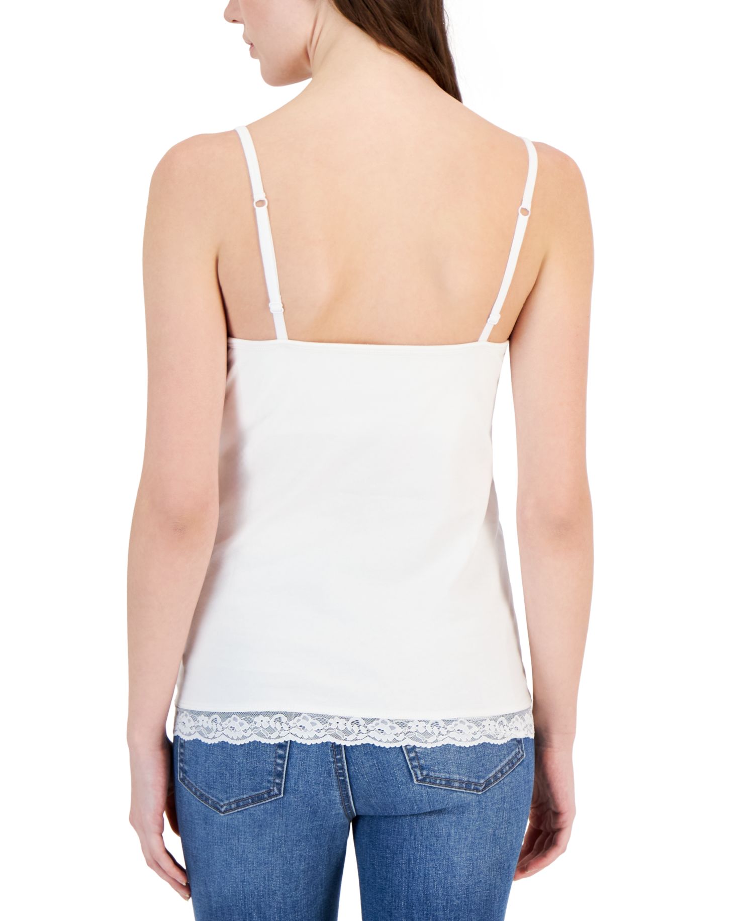 Women's Lace-Trim Shelf-Bra Tank Top