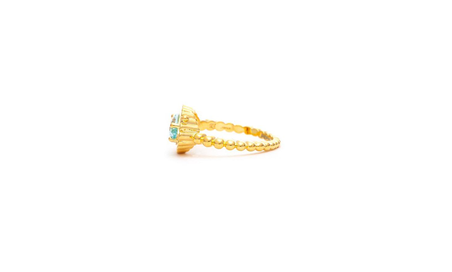London Blue Crystal East West Ring
