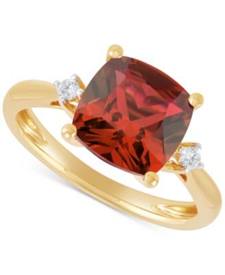 Macy's - Amethyst (2-3/4 ct. t.w.) & Diamond (1/20 ct. t.w.) Ring in 14k Gold (Also in Swiss Blue Topaz, Citrine, & Garnet)