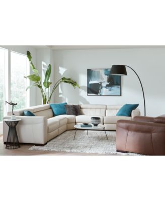 Macy's Rinan Leather Sectional Collection Created For Macys In Sambuco