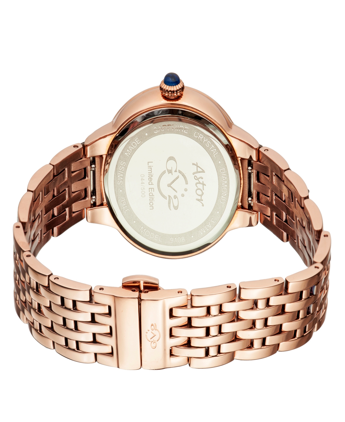 Shop Gv2 By Gevril Women's Astor Rose Gold-tone Stainless Steel Watch 40mm