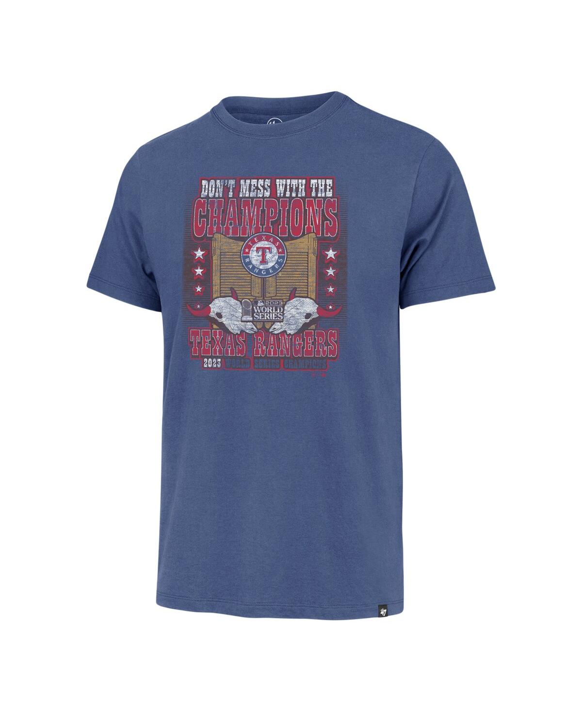 Men's '47 BrandTexas Rangers 2023 World Series Champions Local Playoff Franklin T-shirt - Royal