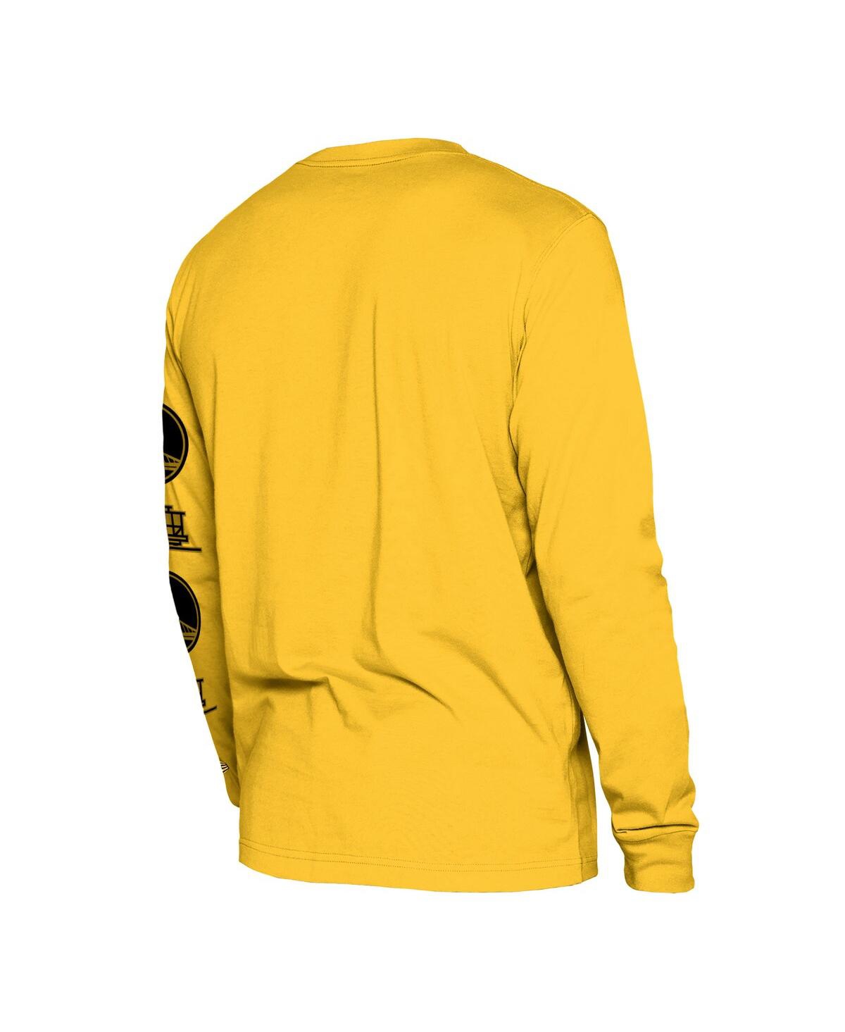 Men's New EraGolden State Warriors 2023/24 City Edition Long Sleeve T-shirt - Yellow