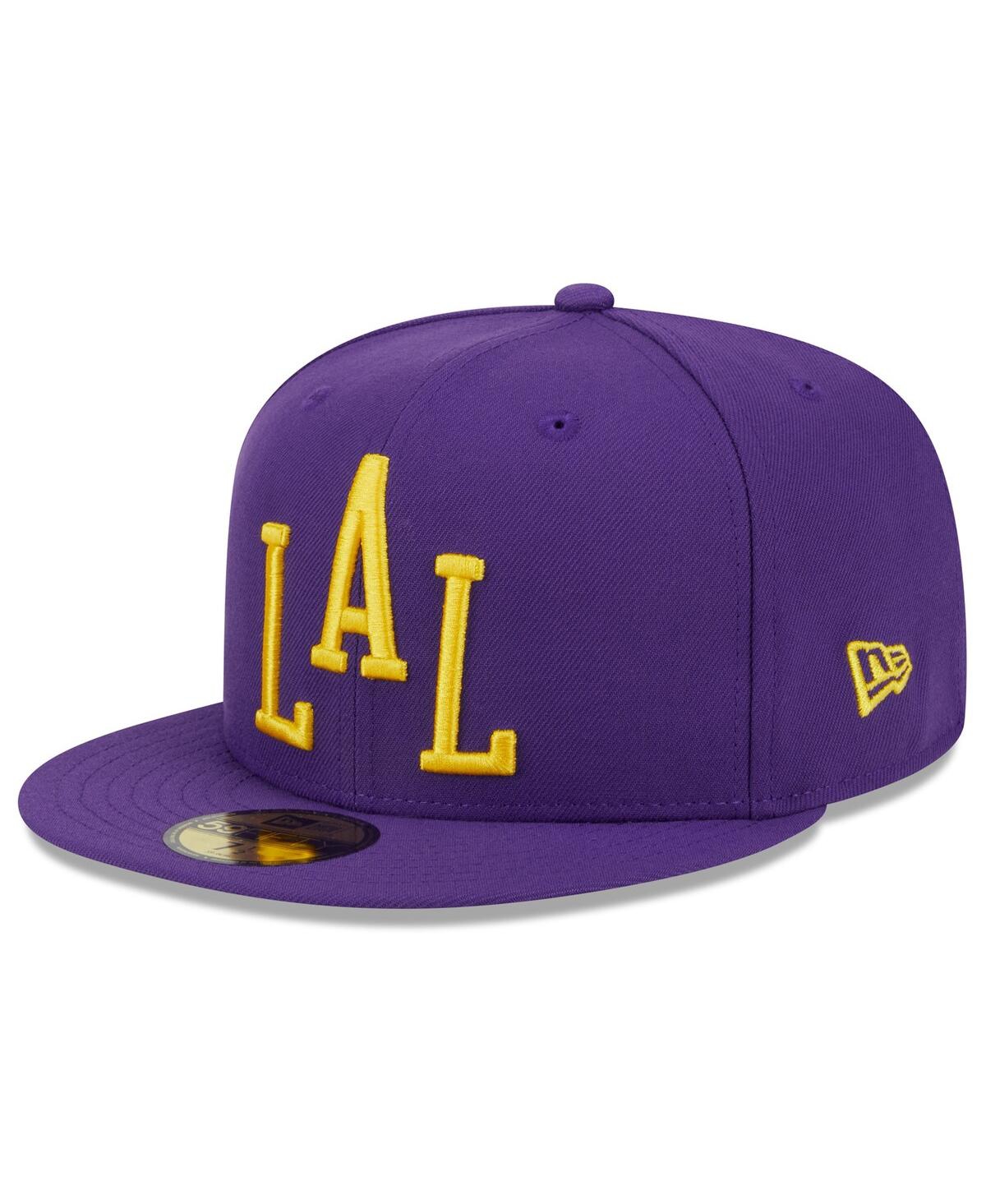 Men's New EraLos Angeles Lakers 2023/24 City Edition Alternate 59FIFTY Fitted Hat - Purple
