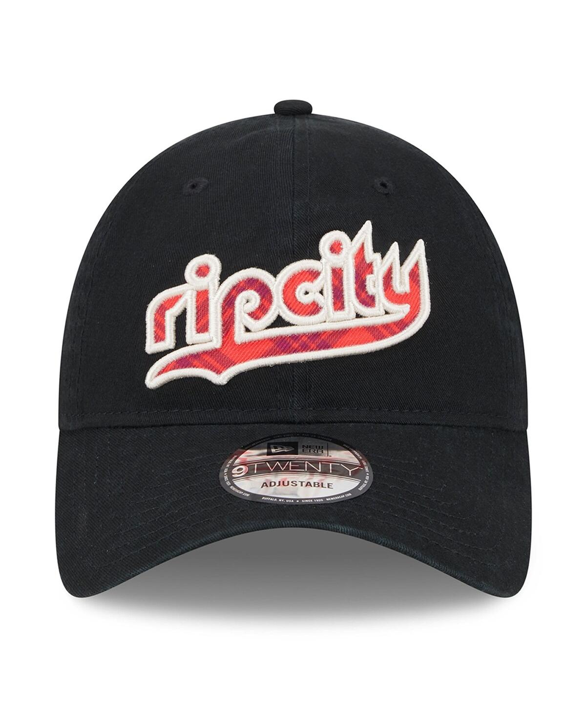 Men's New EraPortland Trail Blazers 2023/24 City Edition 9TWENTY Adjustable Hat - Black