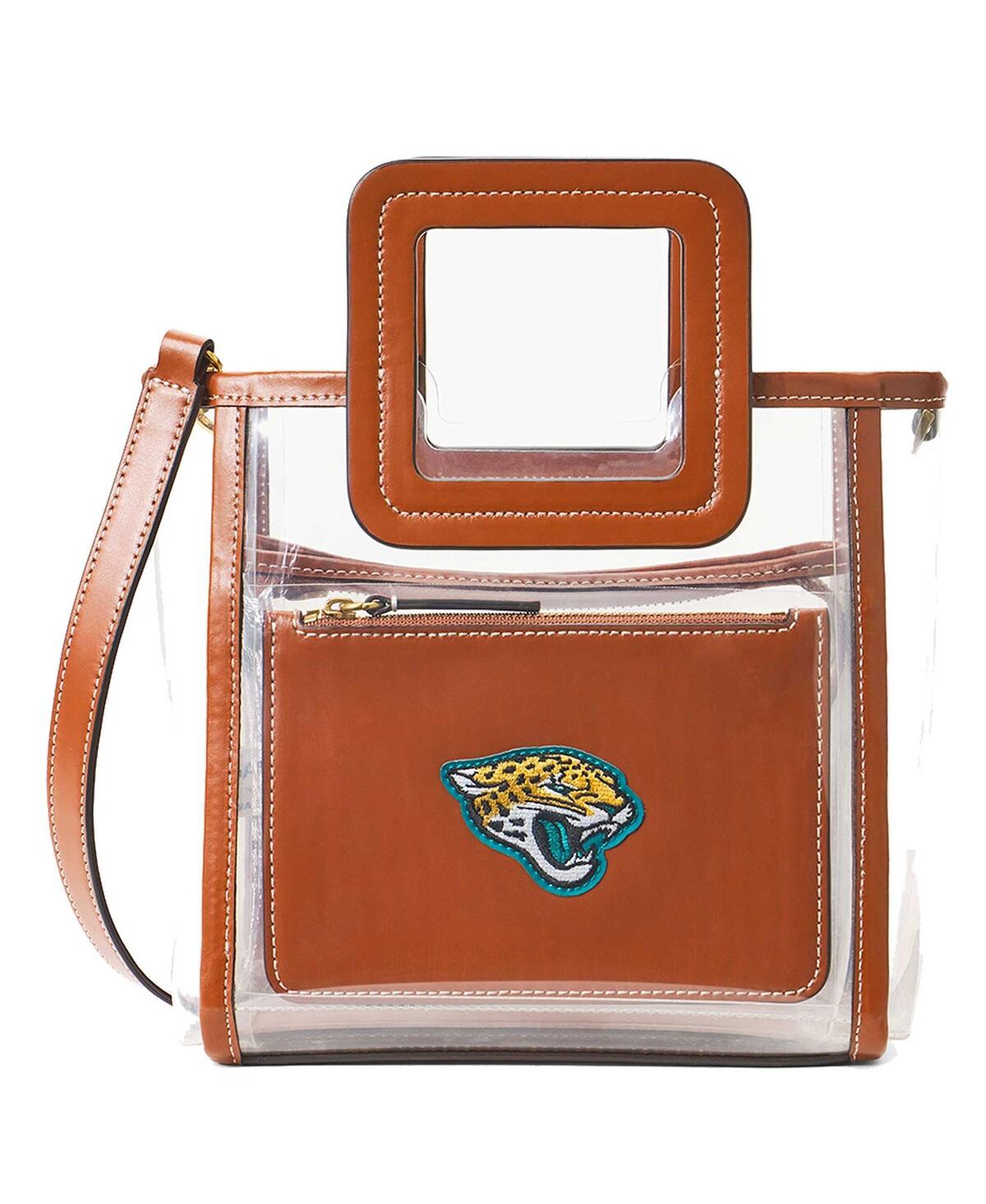 Staud Women's  Jacksonville Jaguars Clear Mini Shirley Bag In Brown