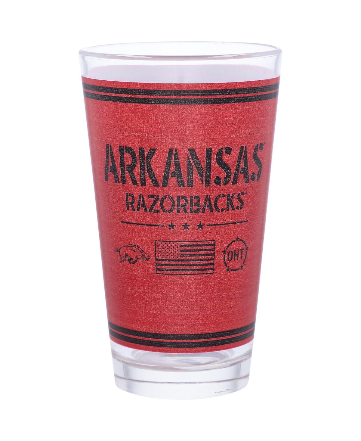 Indigo Falls Arkansas Razorbacks 16 oz Oht Military-inspired Appreciation Pint Glass In Scarlet