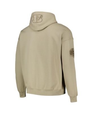 Men's Joe Burrow Tan Cincinnati Bengals Player Name and Number Pullover Hoodie