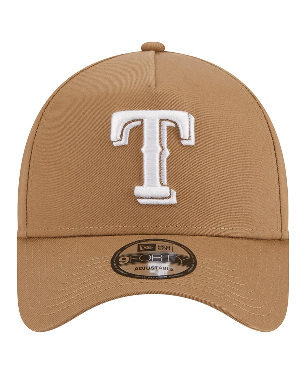 New Era Men's  Khaki Texas Rangers A-frame 9forty Adjustable Hat In Khaki