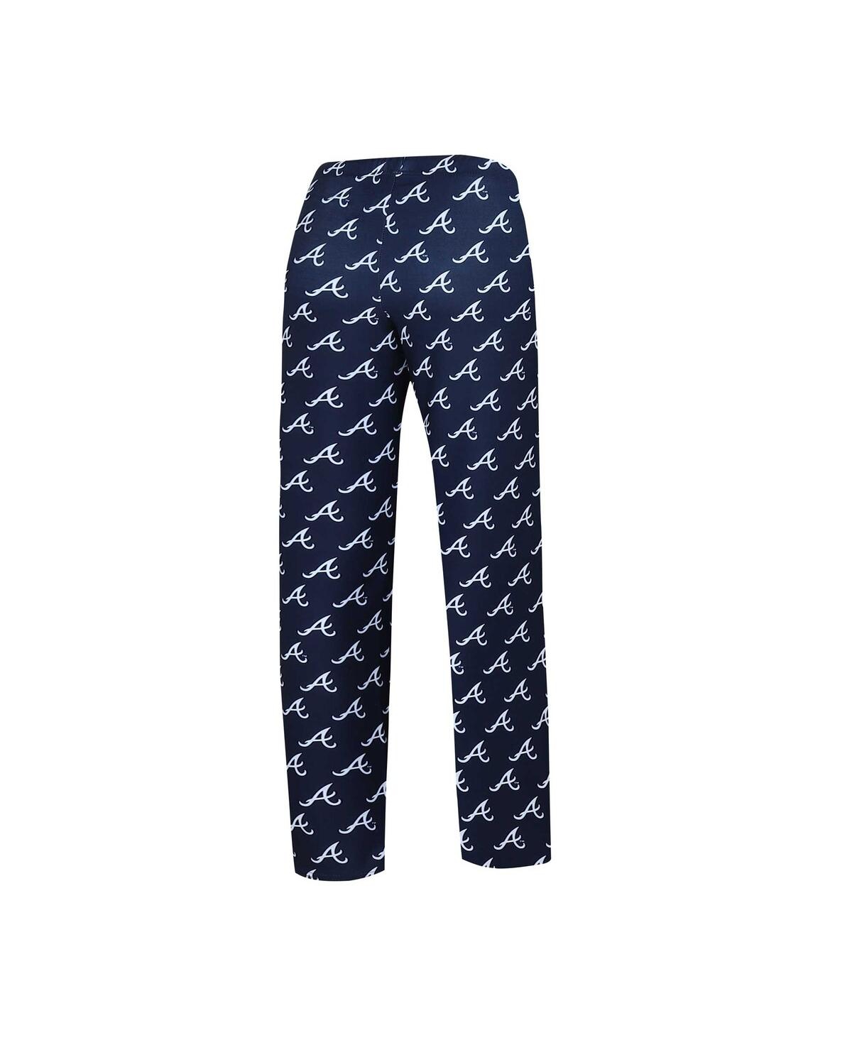 Women's Concepts Sport Navy Atlanta Braves Long Sleeve V-Neck T-shirt and Gauge Pants Sleep Set - Navy