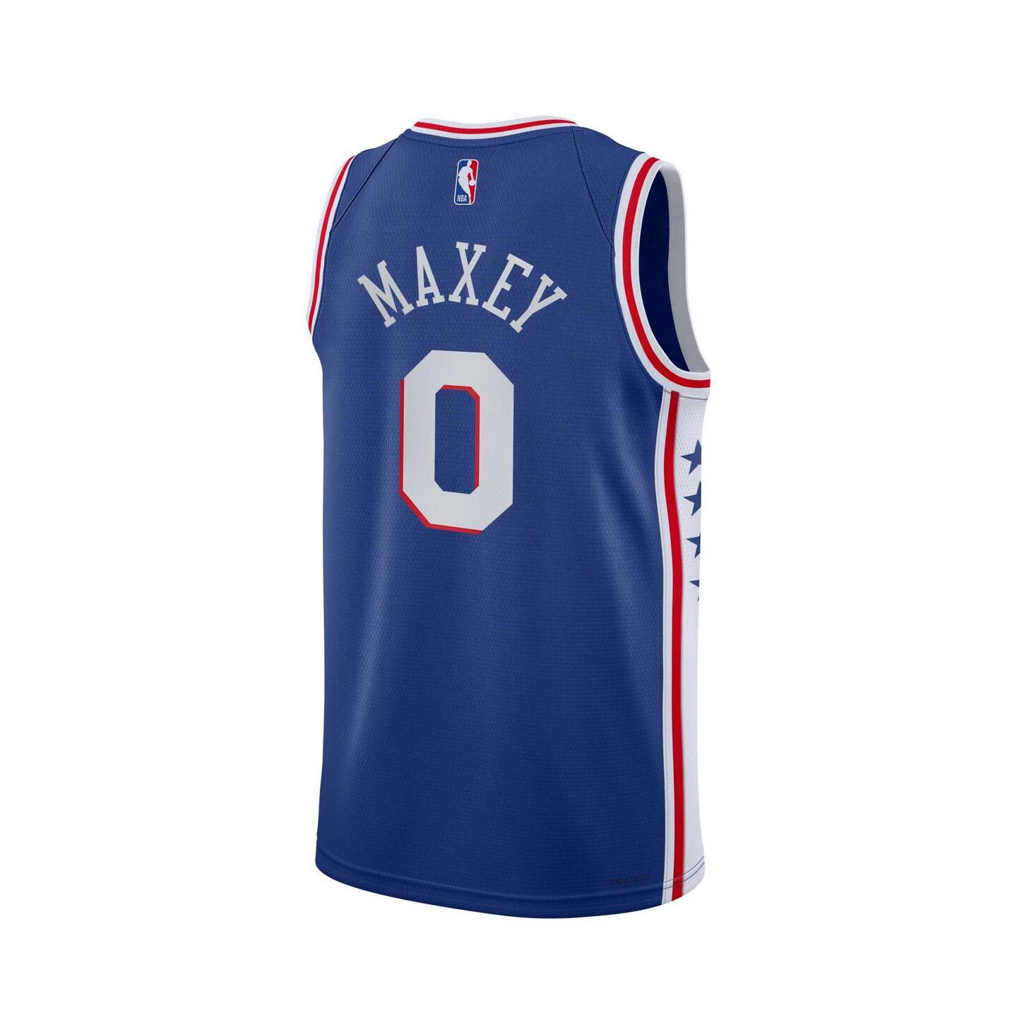Детская джерси Nike Tyrese Maxey Philadelphia 76ers Swingman Icon Edition, Royal — фото 2