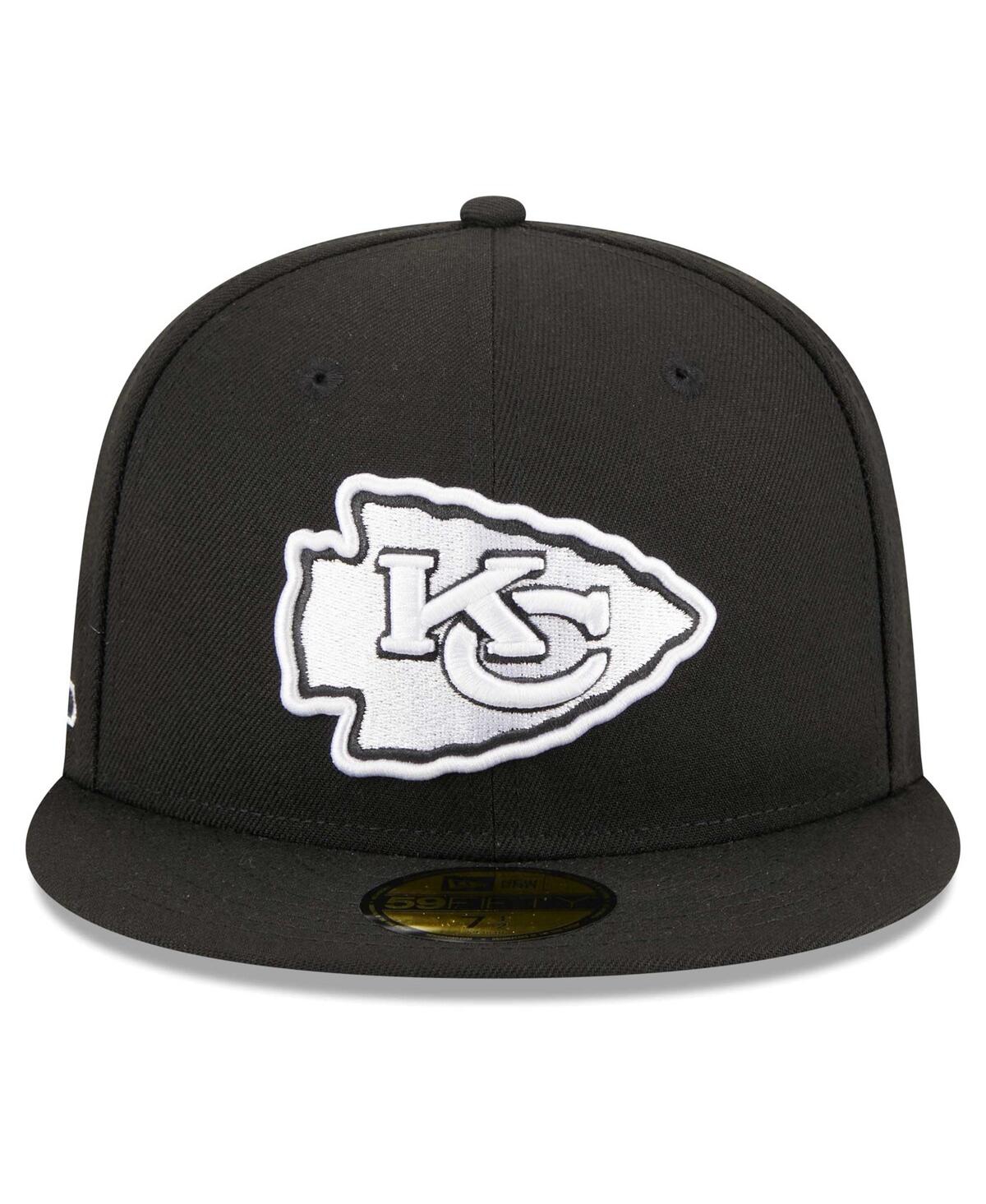 Men's New EraKansas City Chiefs Main Patch 59FIFTY Fitted Hat - Black
