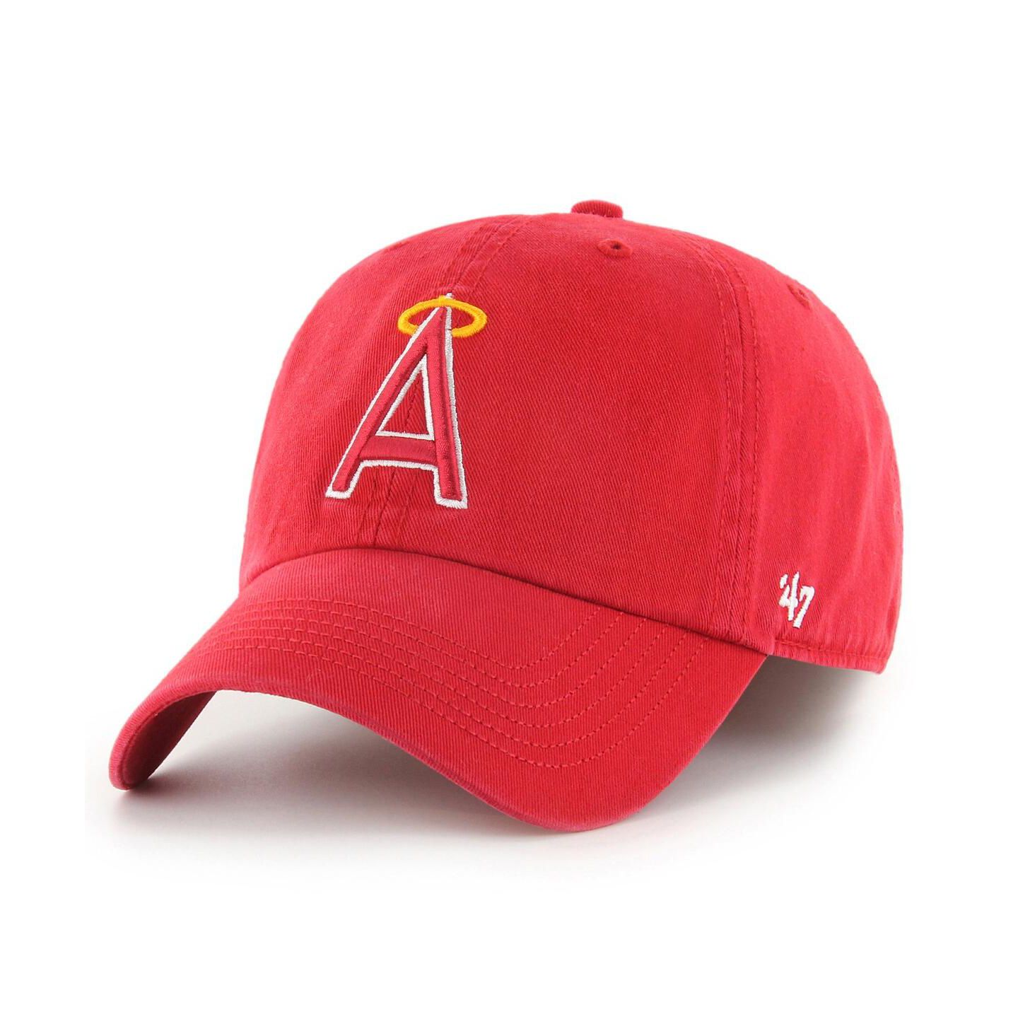 Мужская кепка '47 Brand Red Los Angeles Angels Cooperstown Collection Franchise Fitted Hat — фото 1