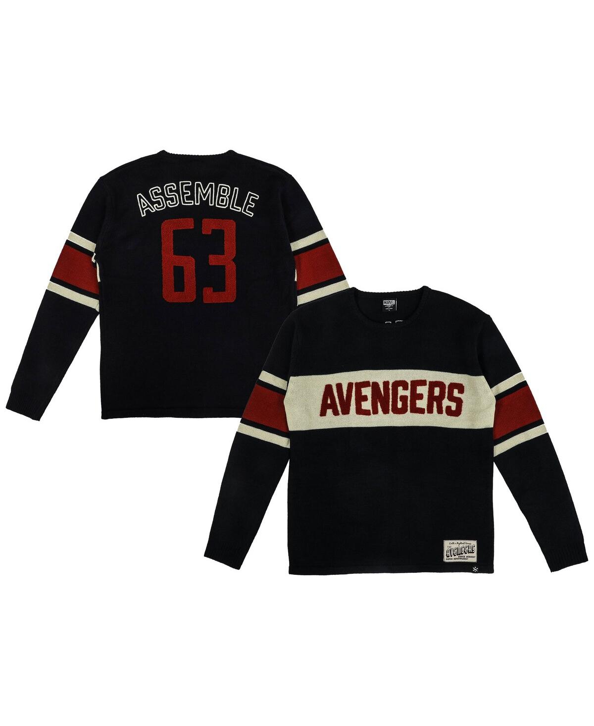Marvel Men's Navy  Avengers Logo Varsity Sweater