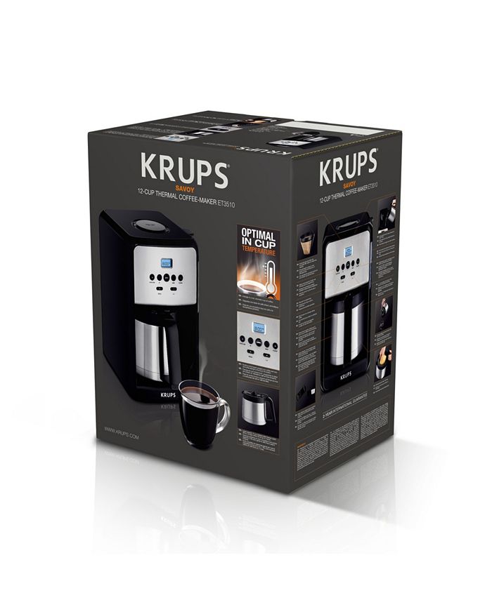 Krups ET351050 12Cup Savoy Programmable Thermal Coffee Maker Macy's